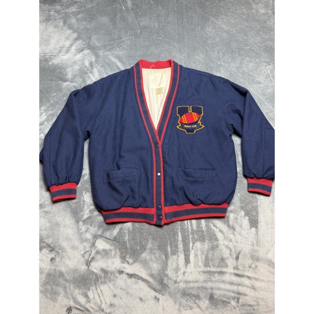 Vintage Japan Varsity Club Wool Jacket Mens M Ivy League Football Letterman